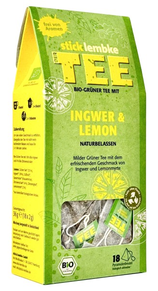 Bio-Grüner Tee mit Ingwer & Lemon