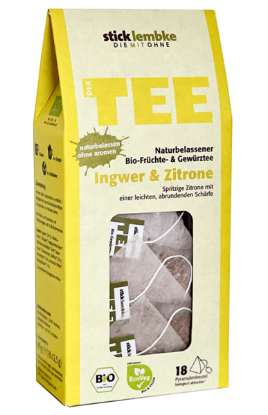 Bio-Früchte- & Gewürztee Ingwer & Zitrone