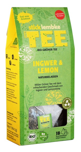 Bio Grüner Tee Ingwer & Lemon