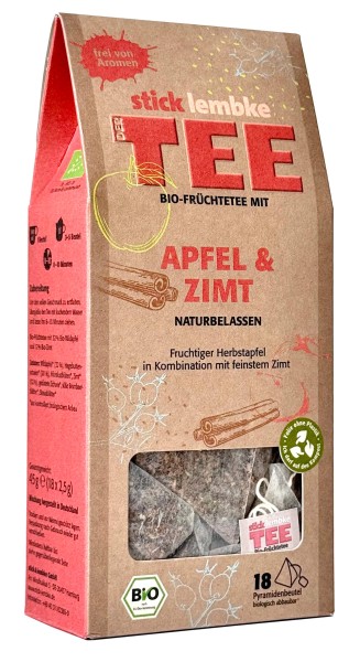 Bio-Früchtetee mit Apfel & Zimt