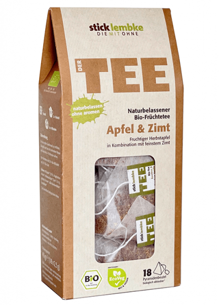 Naturbelassener Bio-Früchtetee Apfel & Zimt