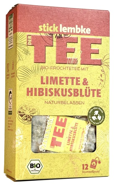 Früchtetee mit Limette & Hibiskusblüte