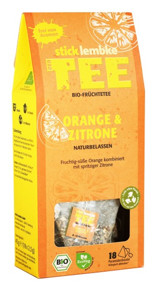 Bio-Früchtetee Orange & Zitrone