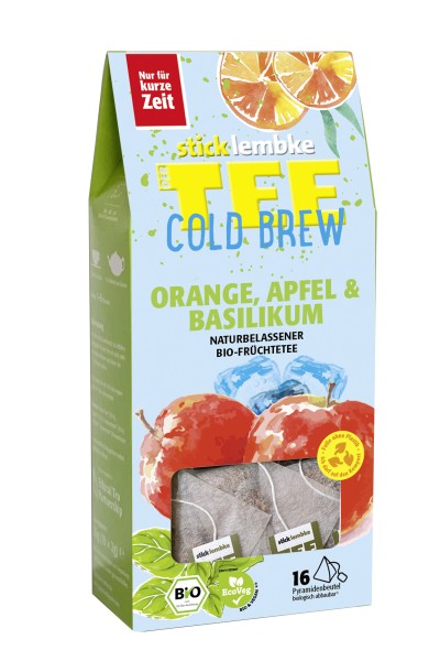 Cold Brew Orange, Apfel & Basilikum