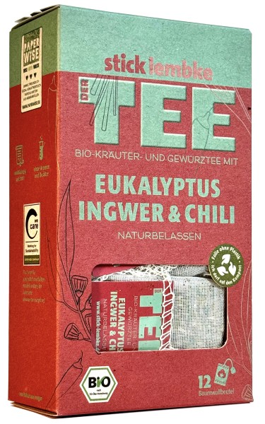 Kräuter- und Gewürztee mit Eukalyptus, Ingwer & Cili