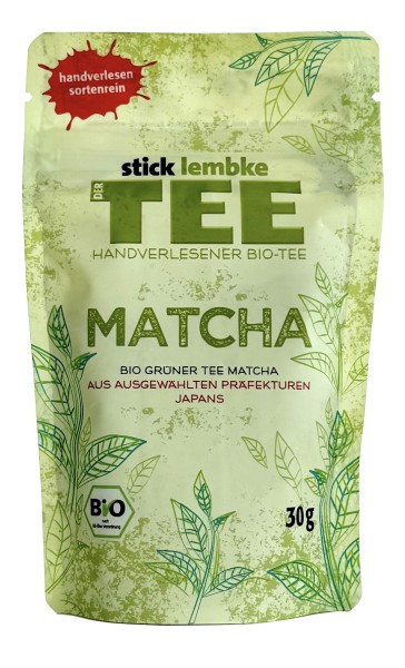 Handverlesener Bio-Tee Matcha Zip Lock